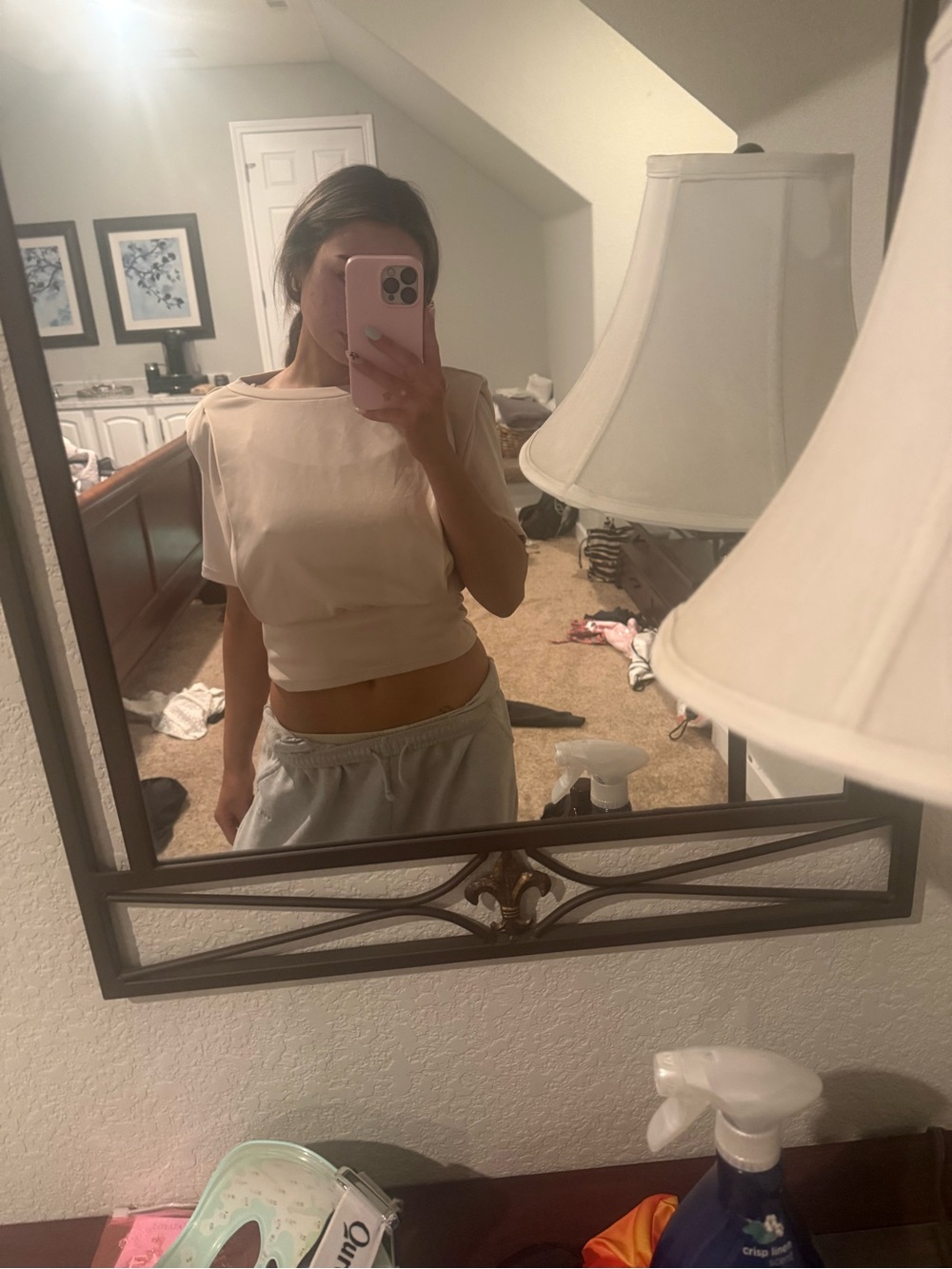 Cider Cream Boat Neck Cropped Top